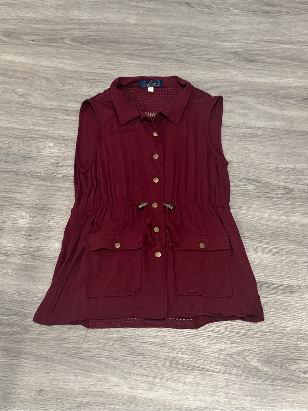 Sleeveless Button-Front Vest